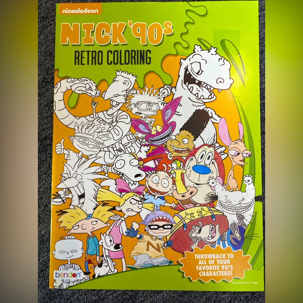 Nick 90s rewind nostalgic coloring book Rugrats rocket power Arnold